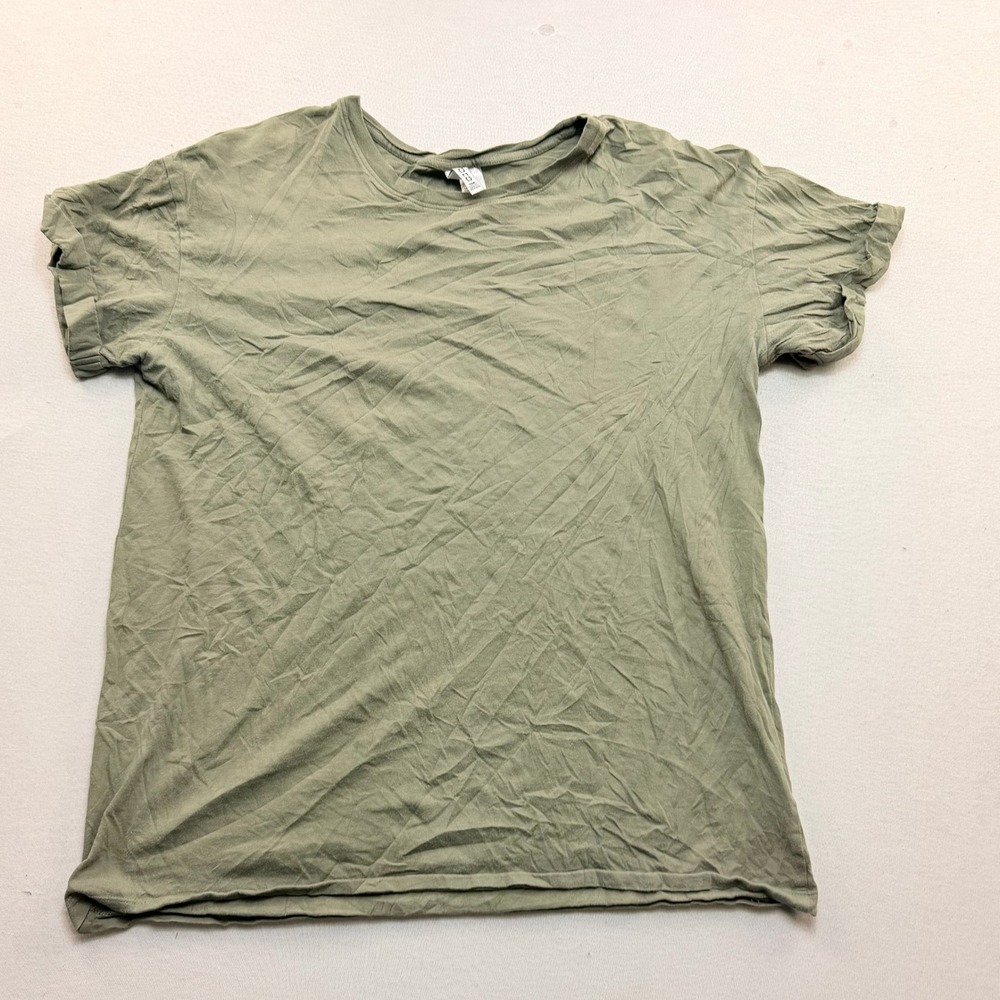 H&M Divided T-Shirt Mens Medium Green Excellent Short Sleeve Crew Neck Basic